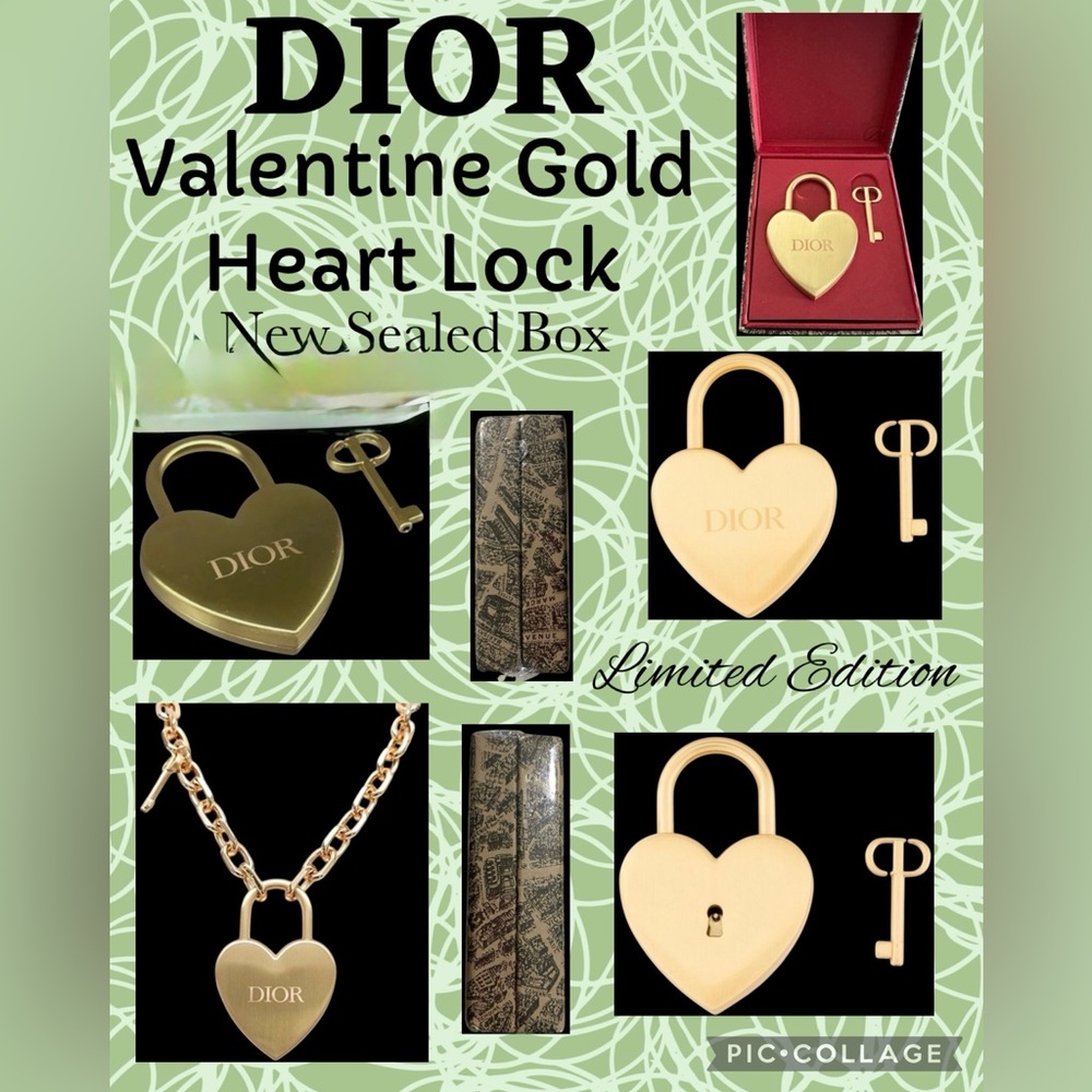 Dior Valentine Gold Heart Lock. Limited Editon. New sealed box. (GWP 2023)